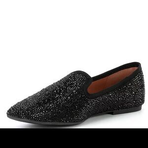 Copper key black sequin loafers size 6